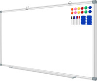 H-Qprobd 72"x48" Large Dry Erase Board for Wall 6' x 4' Magnetic Whiteboard Aluminum Presentation White Boards with Long Pen Tray, 6 Markers, 2 Erasers &12 Magnets New in Box $399
