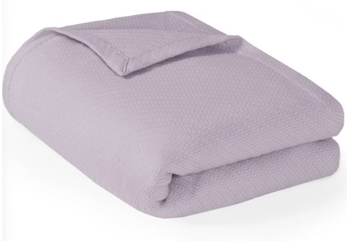 Madison Park King Liquid Cotton Bed Blanket Lilac New In Box $89