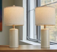 Ebern Designs Cecchino 20.25" H Minimalist Ceramic Table Lamp (Set of 2) New In Box $299