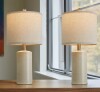 Ebern Designs Cecchino 20.25" H Minimalist Ceramic Table Lamp (Set of 2) New In Box $299