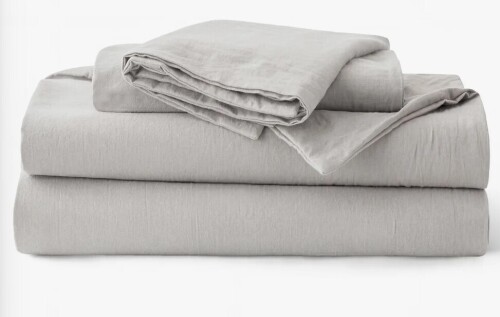 Bedsure 100% Washed Cotton Duvet Cover 3-Piece King Size Set - Minimalist Cotton Beding For All Season New In Box $199