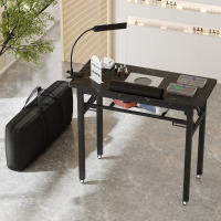 Hokku Designs Kylan Professional Foldable Nail Table with Metal Frame, Dust Collector, Wrist Cushion, LED Lamp and Storage Accessories New In Box $299