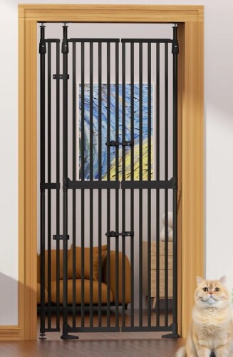 Tucker Murphy Pet&trade; 75-96.5" Extra Tall Cat Gate, Fit for 30-38" Wide Opening, Auto-close Pressure Mounted Pet Gate New In Box $199