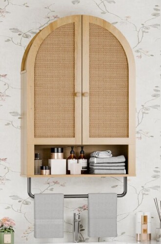 Dovecove Bathroom Wall Cabinet, Modern Medicine Cabinet With Adjustable Wood Shelf New In Box $299
