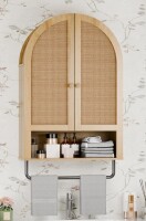 Dovecove Bathroom Wall Cabinet, Modern Medicine Cabinet With Adjustable Wood Shelf New In Box $299
