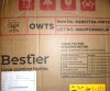 Bestier 26.77-in W White Criss Cross Office Chair with Flip-Up Arms and Swivel Wheels and Thick Cushion $299 - 2