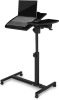 MoNiBloom Mobile Standing Desk, Tilting, Portable Height Adjustable Sit Stand Work Table Overbed Laptop Table Computer Cart with Wheels for Bed Couch Office, Black New in Box $199