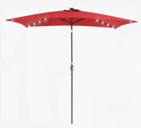 Arlmont & Co. Sayaf 9' x 6' Lighted Market Umbrella New In Box $299
