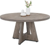 Tribesigns 47 inch Round Dining Table Wood Kitchen Table for Dining Room, 47" Dinner Room Tables for 4-6, Farmhouse Accent Furniture with Wooden Tabletop and Cross Base, Rustic Grey $299