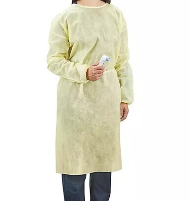 Uline Isolation Gown - Yellow New