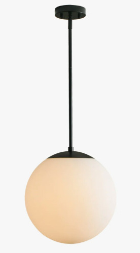 George Oliver 1 - Light Single Globe Schoolhouse Pendant Kitchen Island Pendant with 13.78" Glass Shade New In Box $299