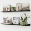 FLYJOE Picture Ledge Shelf, Floating Shelves for Wall, 24" W Set of 2, Black | FSC Certified Engineered Wood, Wall Mounted Bookshelf, for Nursery Living Room Bedroom, Pre-Drilled, Easy Install New In Box $99