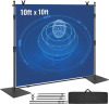 VEVOR 10ft x10ft Pipe and Drape Kit, Heavy Duty Backdrop Stand with Carbon Steel Base, Adjustable Backdrop Support with 2 Clamps and A Carry Bag for Wedding, Party, Event, Photography and Exhibition New $199