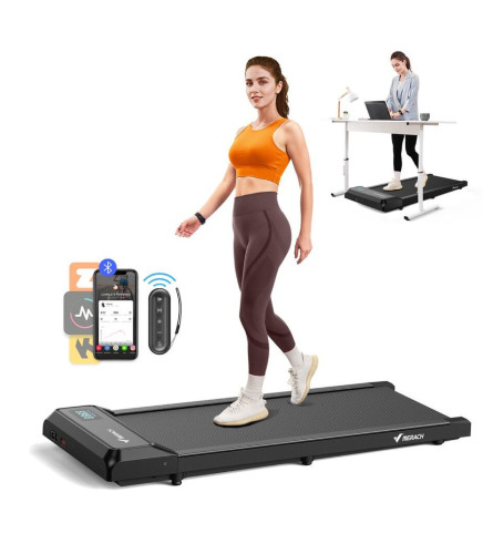 MERACH - MR-T21 Walking Pad, 2.5HP Under Desk Treadmill with Remote Control, APP, LED Display, 265LBS Capacity - Black New In Box $299