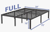 Alwyn Home Turberville 16'' Black Metal Platform Bed Frame With 11-leg-support, No Box Spring Needed, Full Size New In Box $199