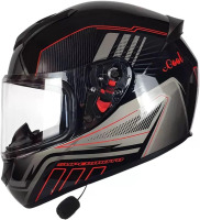 LPXPLP Full Face Helmet with Visor Sun Visor, Motorcycle Helmet, Moped Helmet, Crash Helmet, Chin + Head Ventilation, Anti-Fog Goggles, Size Medium (22.4"-22.8") New In Box $299