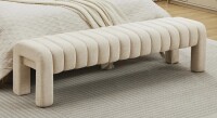 Ivy Bronx Oyan Modern Channel Tufted Backless Upholstered Bench New In Box $399