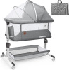 MOMFANN Baby Bassinet Bedside Sleeper with Full Mesh Sides | Upgraded Stability Bedside Crib with 6-Height Adjustment, Storage Basket, Soft Sheet, Easy Folding Portable Design, Gray New In Box $299