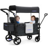 MOMFANN 2-Kid Wagon Stroller, Foldable Baby Wagon with Removable Canopy | All-Terrain Foldable Baby Wagon Adjustable Push & Pull Handle, 5-Point Harness, Footwell, Large Storage Bag, Dark Gray New In Box $299