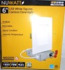NUWATT 6" Inch Square Canless Recessed Lighting Slim LED Wafer Lights - Wet Rated - Dimmable - 5CCT 2700K-5000K - 1050LM New In Box $79 - 2