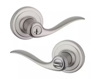 Kwikset Tustin Satin Nickel Entry Door Handle Featuring SmartKey Security / Kwikset Juno Satin Nickel Entry Door Knob Featuring SmartKey Security with Microban Antimicrobial Technology / Assorted $79
