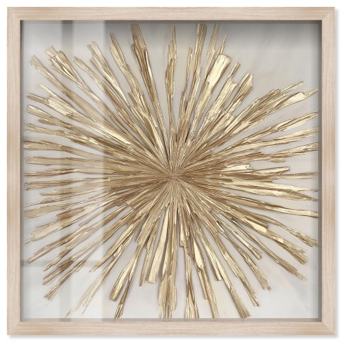 Art Remedy Golden Zenith Shadowbox Print Elegant Nature Art by Art Remedy, 31" H x 31" W New In Box $399