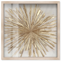 Art Remedy Golden Zenith Shadowbox Print Elegant Nature Art by Art Remedy, 31" H x 31" W New In Box $399