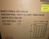 Moe's Home Collection Taffy Accent Table Blue | Moe's Home Collection - BQ-1062-46 New In Box $399 - 2