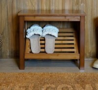 The Twillery Co.&reg; Danielsville Bamboo Storage Bench New Open Box $199