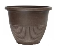 Southern Patio 12 in. Rene Bark Brush Plastic Planter New $39