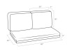 ARDEN earthFIBER Outdoor Loveseat Cushion Set, 48 x 24, Rain-Proof, Fade Resistant, Loveseat Bottom and 2 Back Cushions for Loveseat, Bench, and Swing New In Box $299 - 2