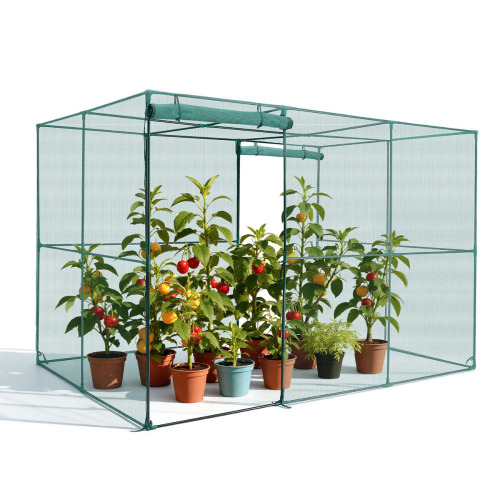 Vevor Crop Cage, 9.5 x 6.36 x 6.36 ft Plant Protection Tent with Zippered Door, Wind-Resistant Tall Crop Cage, Easy to Install, Outdoor Raised Bed Cover, Tomato Plant Netting for Garden Patio Lawn New In Box $299