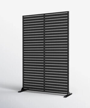 MAYEERTY 72" x 45" Metal Privacy Screen - Black New In Box $299