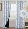 Winston Porter Pendar Floral Thermal Blackout Curtain with Grommets (Pair), 52" x 84" $89