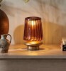 Etta Avenue&trade; Alec 1-Light Globe Mini Pendant / Rowena Interiors Reclaimed Glass and Metal LED Table Lamp with Touch Sensor and Pleated Design in Antique Brass Finish New In Box Assorted $299 - 2