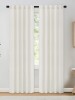 Gracie Oaks Toyoko Linen Blend Semi-Sheer Back Tab Curtains (Pair), 72" x 96" $89