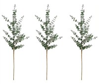 Nearly Natural 40-in Artificial Eucalyptus Stems - Set of 3 / Ophelia & Co. Artificial Flowers For Outdoors Fake Plants, 12 Bundles Faux Fuchsia Morning Glory UV Resistant Look Real Silk Flowers For Outside Planter Front Door Porch Patio Yard Fall Autumn 