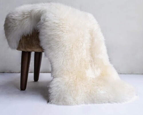 Everly Quinn Sheepskin Indoor Rug, 26.5'' W X 39.5'' L $199