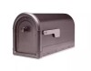 Architectural Mailboxes Roxbury Rubbed Bronze, Large, Steel, Post Mount Mailbox with Premium Cast Aluminum Knob and Champagne Flag New In Box $89