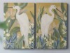 Red Barrel Studio&reg; Floral Egret I-Premium Gallery Wrapped Canvas -Ready to Hang (Set of 2) New Shelf Pull $199