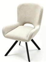 Streamdale Furniture Modern Beige Fabric Cushioned Dining Chair, New in Box $499