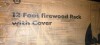 VIVOHOME 12 ft. Heavy Duty Outdoor Black Firewood Rack with Cover New In Box $299 - 2