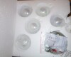 Mercer41 3-Light Dimmable Semi Flush Mount Ceiling Light With Smoky Gray & Colorful Swirled Glass Globe Bubbles New In Box $299 - 2