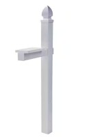 Gibraltar Mailboxes Whitley 57 in. White PVC Mailbox Post New In Box $199