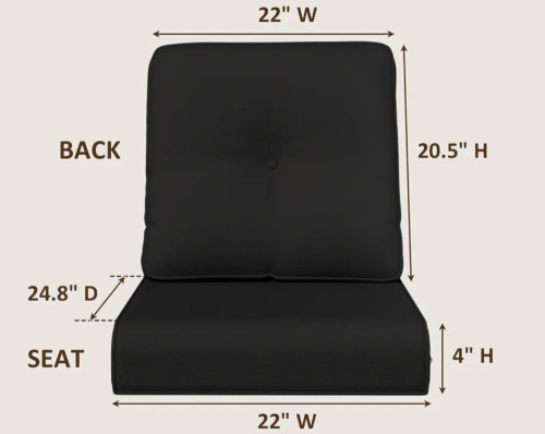 Latitude Run&reg; Adwin Outdoor 4"Deep 2-Piece Seat&Back Cushion Set With Olefin Fabric (Cushions Only) New In Box $199