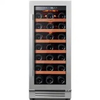 Ca'Lefort 15" Wine Refrigerator, 33-bottle Wine cooler, 40-65&deg;F, 3-Color LED, Built-In/Freestanding, Stainless Steel, New in Box $599