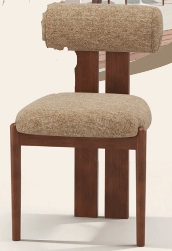 George Oliver Modern Upholstered Dining Chair with Solid Wood Legs, Camel, New Open Box $599