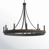 Three Posts Marconi 12-Light Dimmable Wagon Wheel Chandelier, New in Box $599