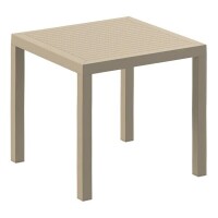 Siesta Ares 31" Square Taupe Standard Height Table, Taupe, New in Box $499