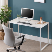 Zinus Jennifer 47 Inch White Frame Desk, Computer Workstation, Office Desk, Easy Assembly, White $199
